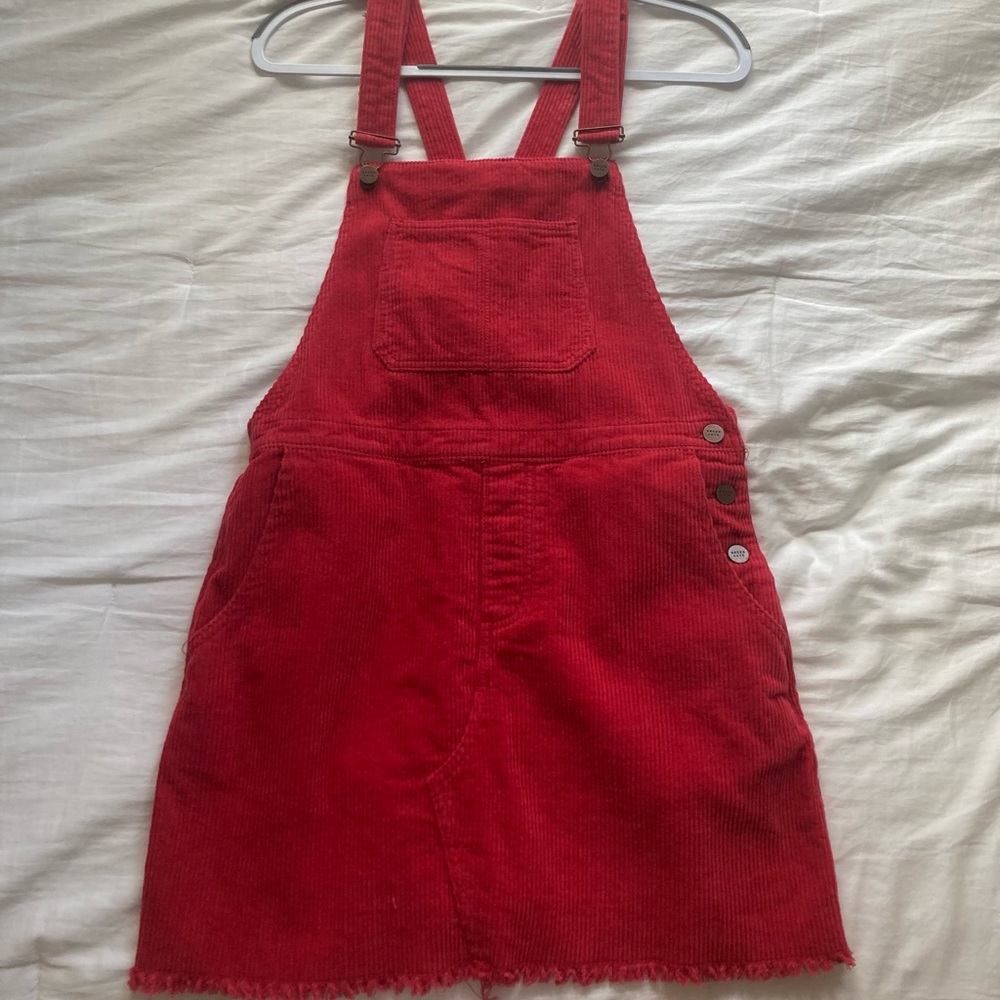 Green Cove corduroy overall dress